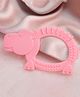 R for Rabbit Tiny Bites Safari Soft Silicone Teether for 4+ Months Baby BPA Free Food Grade Teething Toy for Babies With Multiple Snoothing Surface & Soft Edges (Hippo Pink)