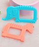 R for Rabbit Tiny Bites Safari Soft Silicone Teether for 4+ Months Baby BPA Free 100% Food Grade Teething Toys for Babies With Multiple Teething Surface & Soft Edges (Elephant Blue + Horse Orange)