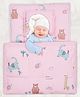 R for Rabbit Snuggy Cozy Baby Bedding Set, 100% Cotton Portable Mattress Set for Newborn, Travel-Friendly Soft Toddler Bed 60x85 cm, Bed, Pillow & Blanket Set of 3 Pieces for 0-12 Months (Blush Pink)