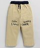 CUTOPIES Cute & Lovely Charm Text Printed Pyjama - Beige