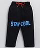 CUTOPIES Cute & Lovely Charm Text Printed Pyjama - Black