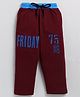 CUTOPIES Play Text & Number Printed Pyjama - Maroon