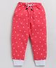 CUTOPIES All Over Hearts Printed Jogger Pant - Coral Pink