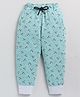 CUTOPIES All Over Hearts Printed Jogger Pant - Aqua Green