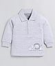 CUTOPIES Infant Full Sleeves Lion Cubs Embroidered Polo Tee - Grey