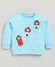 CUTOPIES Full Sleeves Monkeys Printed Sweatshirt - Ocean Blue