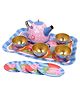 Toyshine 14 Pcs Stainless Steel Kitchen Set Tea Party Kitchen Set Toy for Girls Boys Model C