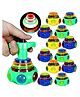 Toyshine 12 Pack Colourful Light & Music Gyro Peg Top Spinning Tops Kids Children Toy