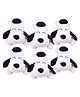 Toyshine Pack of 6 Soft Toy for Kids Boy Girl Baby Soft Feather Cotton Fabric Sleeping Dog Off White BlackReturn Gift Set