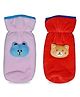 Chinmay Kids Baby Feeding and Nursing Bottle Cover Attractive Cartoon Pack Of 2 (Purple, Red)