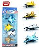 ARCADE TOYS Mini Die-cast Press N Go Fighter Jet Toy for Kids(Pack of 4) - Colour may vary