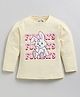 CUTOPIES Full Sleeves Funday Bunny Printed Tee - Cream
