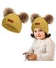 Bembika Baby Hat for Girls Pom Pom Beanie Kids Mustard - Diameter