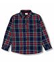 JusCubs Full Sleeves Tartan Checked Shirt - Navy Blue