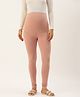 Blush 9 Solid Over The Bump Leggings - Peach