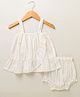 Sweetlime by A.S. Multicoloured Striped Top with a Bloomer - White