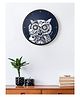 Green Girgit Techno Owl Multicolor Wall Clock