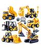 Yamama Little Engineer Mini Construction Truck with Dumper Hydraulic Excavator Bulldozer 6 Pieces - Multicolor