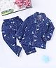 Funkrafts Pure Cotton Full Sleeves  Animals Printed  Night Suit - Blue