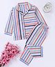 Funkrafts Pure Cotton Full Sleeves  Striped Night Suit -  Multi Colour