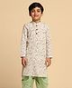 KISAH Cotton Full Sleeves Floral  Kantha Printed Kurta - Multi Color