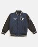 Okane Knit Full Sleeves Bomber Jacket - Blue