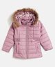 Okane Knit Full Sleeves Hooded Jacket - Pink