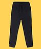 Anthrilo Solid Terry Cotton Joggers - Black