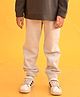 Anthrilo Solid Cotton Fleece Joggers - Light Grey
