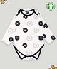 Kidbea 100% Organic Cotton Full Sleeves Donut  Printed Onesie - Black