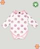 Kidbea 100% Organic Cotton Full Sleeves All Over Flower Printed Onesie - Pink