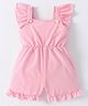Kookie Kids Sleeveless Jumpsuit With Solid Colour - Pink
