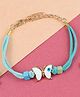 Asthetika Butterfly Designed Evil Eye Charm Embellished Bracelet - Blue
