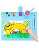 KolorFish Silicone Art Mat with Cup, Painting Mat for Crafts, Artist Mat with Brush Holders for Kids Gift, Clay, DIY Creations and Play Doh (Blue)