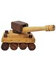 Desi Karigar Beautiful Wooden War Tank Moving Toy Showpiece