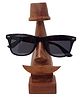 Desi Karigar Handmade Wooden Nose Shaped Spectacle Holder With Hat