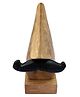 Desi Karigar Handmade Wooden Nose Shaped Spectacle Specs Eyeglass Holder Stand With Moustache - 1 Piece