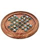 Desi Karigar  Solitaire Board Puzzle Games In Sheesham Wood With Glass Marbles