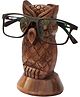 Desi Karigar Owl Spectacle Holder Wooden Eyeglass Stand Handmade Display Optical Glasses Accessories