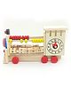 Desi Karigar Wooden Multi-Learning 4-in-1 Train Engine Abacus with Clock Counting Beads Pull Along Toy for Handmade Eco Friendly
