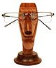 Desi Karigar Wooden Spectacle Holder Eyewear Holder face Design spec Holder Handmade