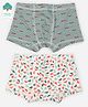 Keebee Organics Pack Of 2 Paper Boats & Waves Organic Cotton Boxer Briefs - Multi Color