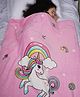 Yellow Bee Flannel Unicorn Blanket - Pink