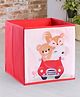Babyhug Foldable Storage Bin Animal Outing Print - Red