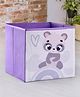 Babyhug Foldable Storage Bin Panda on Rainbow Print- Purple