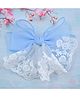 Little Miss Cuttie Lace Big Organza Bow Detailed Hair Clip - Blue