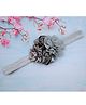Little Miss Cuttie Rosette Chiffon Floral Detailed  Headband - Grey