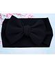 Little Miss Cuttie Grossgrain Bow Applique Detailed Headwrap - Black