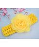 Little Miss Cuttie Floral Applique Crochet Headwrap - Yellow