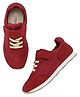 TUSKEY Laced Up & Velcro Closure  Shoes - Red